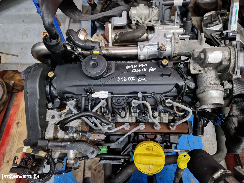 Motor usado K9K770 RENAULT CLIO III 1.5 DCI 86CV FAP DELPHI - 1