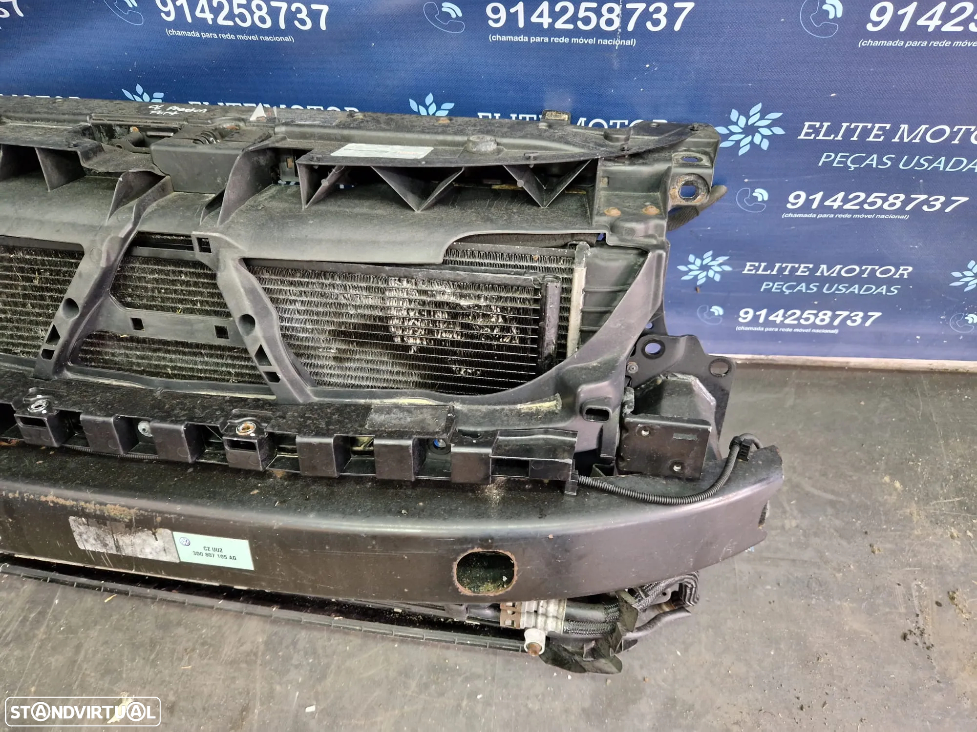 Frente de fibra usada VW PHAETON 3.0 TDI radiadores reforço ventiladores - 4