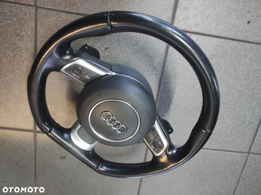 AUDI A3 8P TT LIFT 08-12R S LINE KIEROWNICA MULTIFUNKCJA ŁOPATKI SKÓRZANA 3 RAMIENNA ŚCIĘTA  WYSYŁKA !!!!! - 4