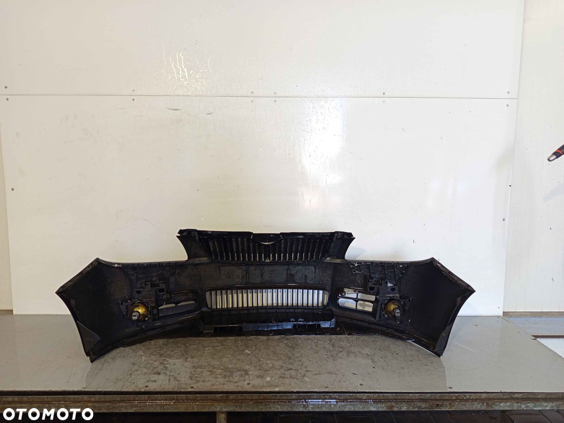+ ZDERZAK PRZÓD PRZEDNI SKODA FABIA 2 II ROOMSTER 9910 CZARNY HALOGENY - 5