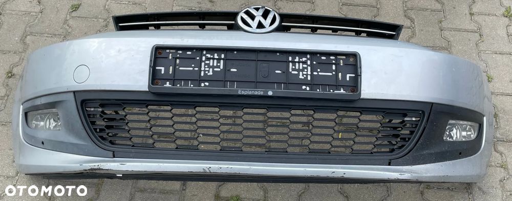 VW Polo 6R zderzak przód przedni grill atrapa halogeny - 1