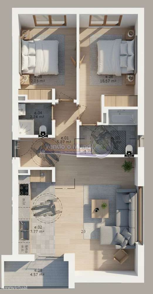 Apartamento T2 em Benavente (B666) - Grande imagem: 5/10