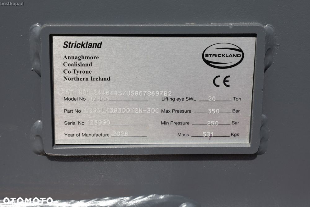 Szybkozłącze Hydrauliczne Strickland do maszyn ± 30 ton - 13