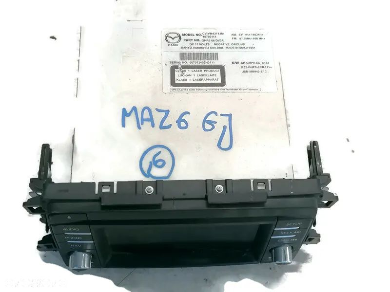 MAZDA 6 GJ 13r RADIO CD GHR966DV0A - 1