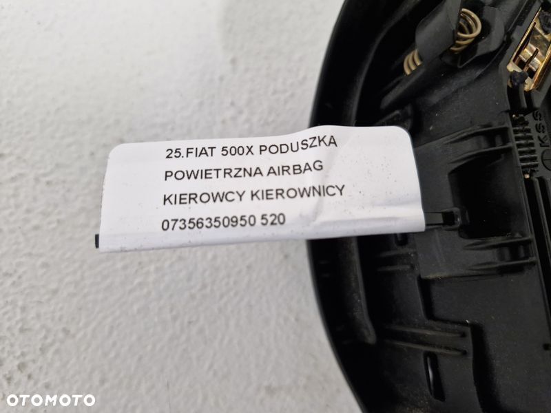 FIAT 500X PODUSZKA POWIETRZNA AIRBAG KIEROWCY KIEROWNICY 07356350950 - 8