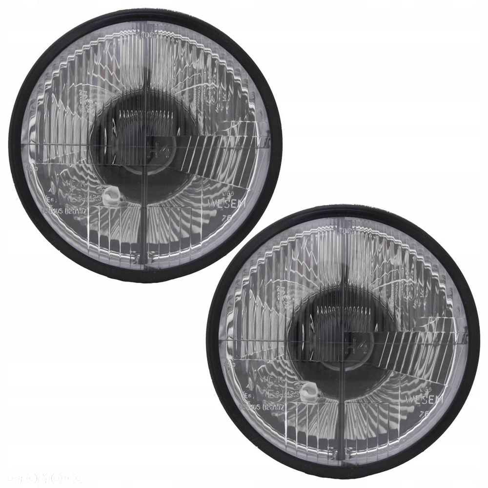 Reflektor Lampa Przód Czarny Krzyż Volkswagen Transporter T3 1979-1992 L=R - 1
