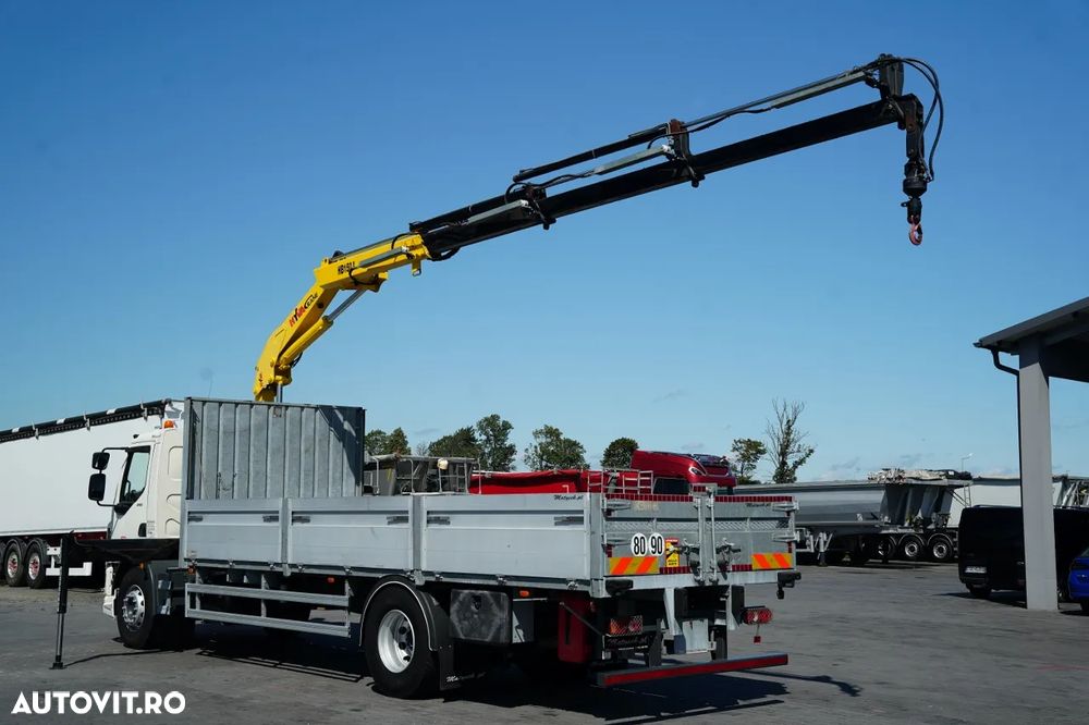 DAF LF 250 / 4X2 / LIVRARE - 7.3 + HDS HYVA HB 150X -E3 / RADIOCOMANDĂ / ROTATOARE / MAX. CAPACITATE DE RIDICARE: 5200 KG / EURO 6 - 5