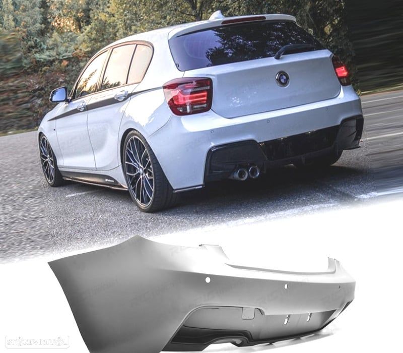 PARÁ-CHOQUES TRASEIRO BMW F20 F21 11-15 LOOK M PERFORMANCE SAIDA DUPLA ESQUERDO PDC - 1