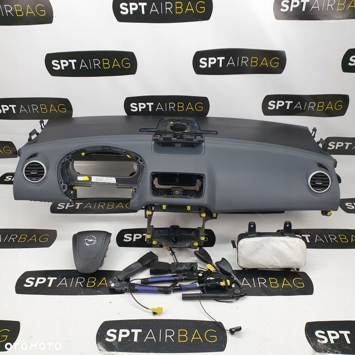 OPEL MERIVA B DESKA ROZDZIELCZA KONSOLA KOKPIT PULPIT PODUSZKI AIRBAG AIR BAG NAPINACZE KIT SET - 1