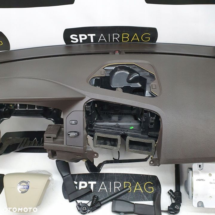 VOLVO XC60 DESKA ROZDZIELCZA KONSOLA KOKPIT PULPIT PODUSZKI AIRBAG AIR BAG PASY DOPINACZE KIT SET - 3