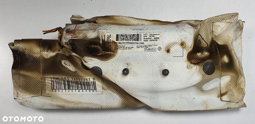 PODUSZKA AIRBAG AIR BAG FOTELA PRAWY PRZÓD PRAWA FIAT 500 00018005210 - 2