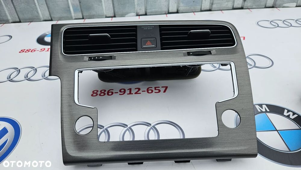 VW Golf 7 VII Kratka nawiewu prawa Dekor listwa Ramka radia 5G0857059 5G1819703C 5G1819743 5G1819704DE - 13