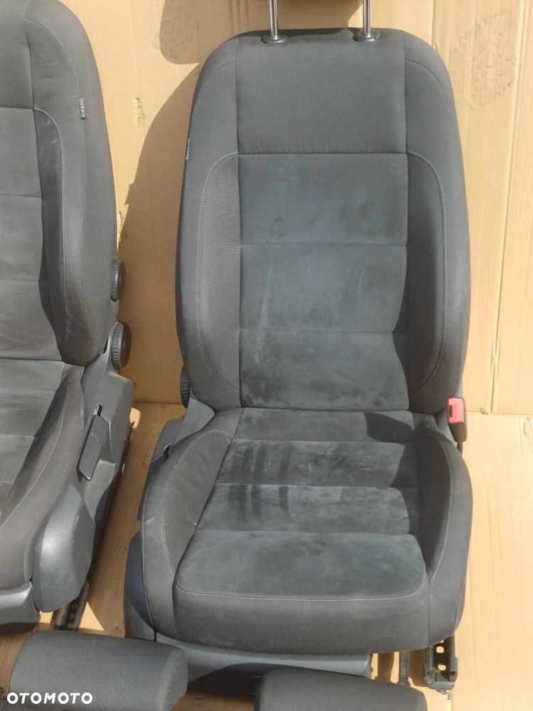 fotele kanapa oparcie tył Golf VI kombi welurowe grzane - 7