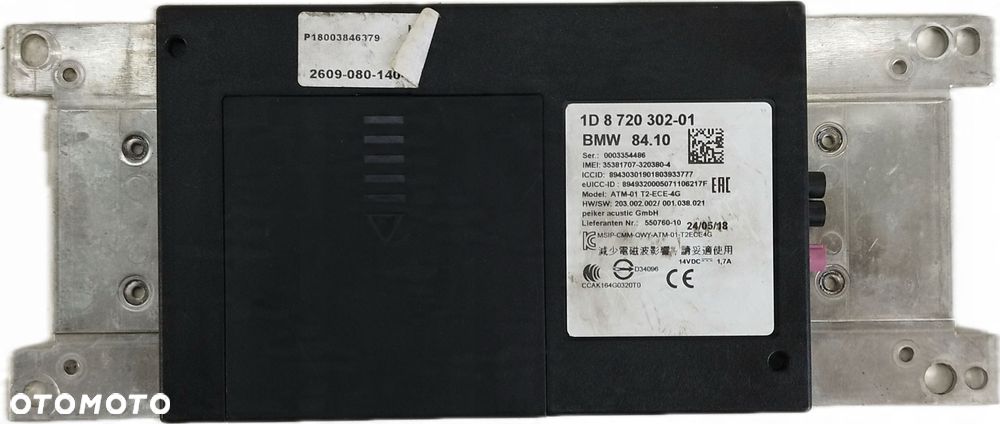 MODUŁ BLUETOOTH BMW F20 F21 F30 F31 F34 8720302 - 4