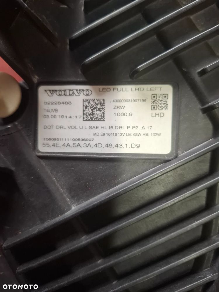 Volvo XC60 II Lampa Lewa Przód Full Led USA 32228488 - 7