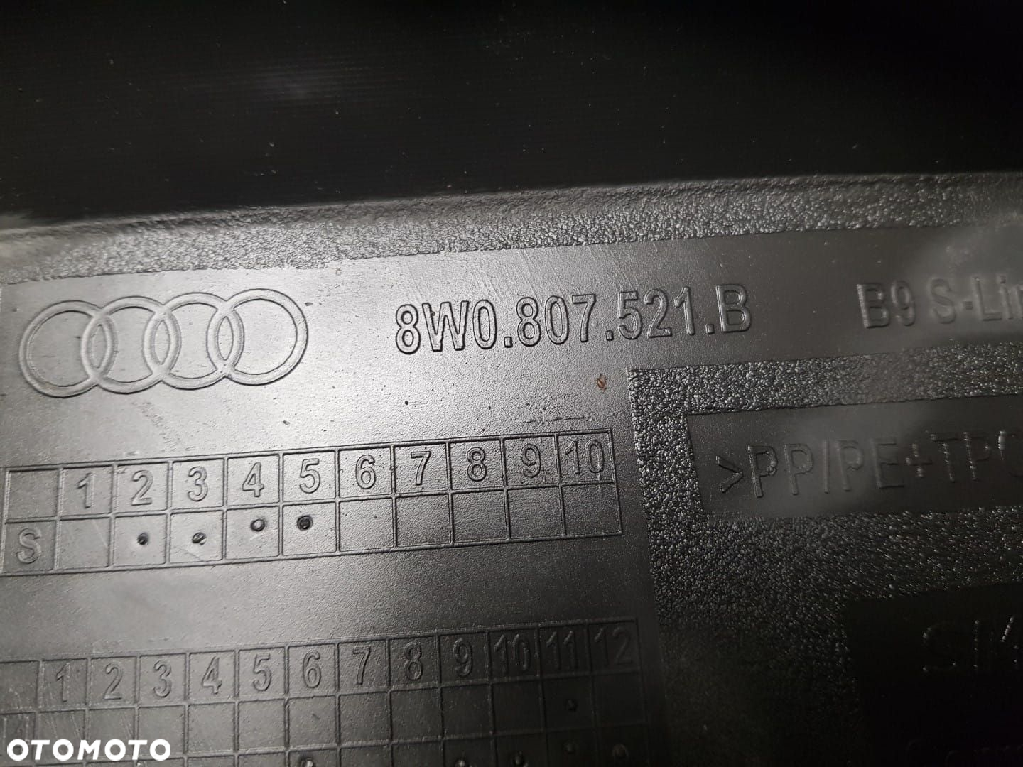 SPOILER ZDERZAKA TYLNEGO TYŁ AUDI A4 B9 S-LINE 15-19 8W0807521B ŁADNY - 4