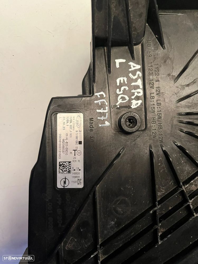 OPEL ASTRA L FAROL LED ESQUERDO - FF771 - 9
