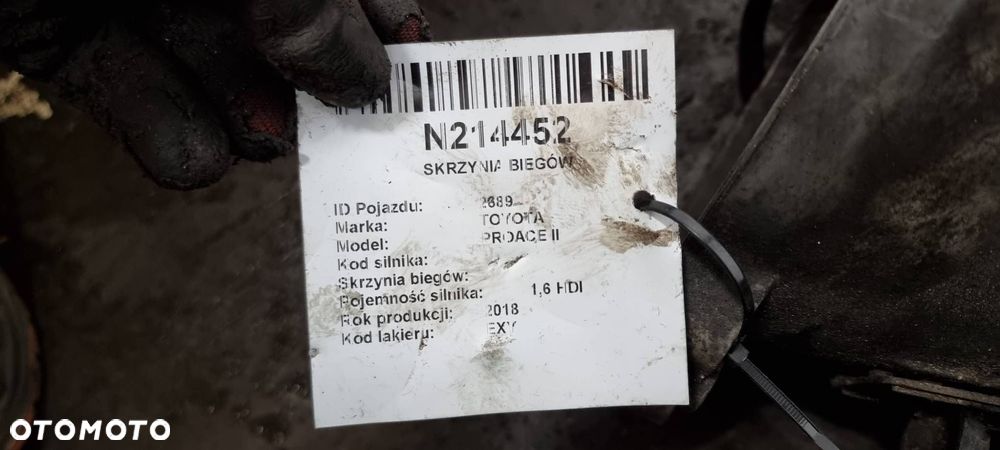 SKRZYNIA BIEGÓW TOYOTA PROACE II 20MB46 JUMPY 1.6 - 3