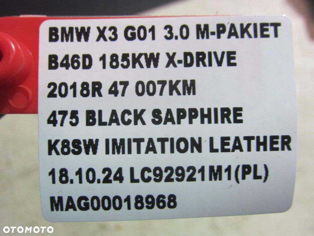 BMW X3 G01 3.0Xi 3.0i PÓŁOŚ TYLNA LEWA LEWY TYŁ 7953545 8679939 33208679939 - 9