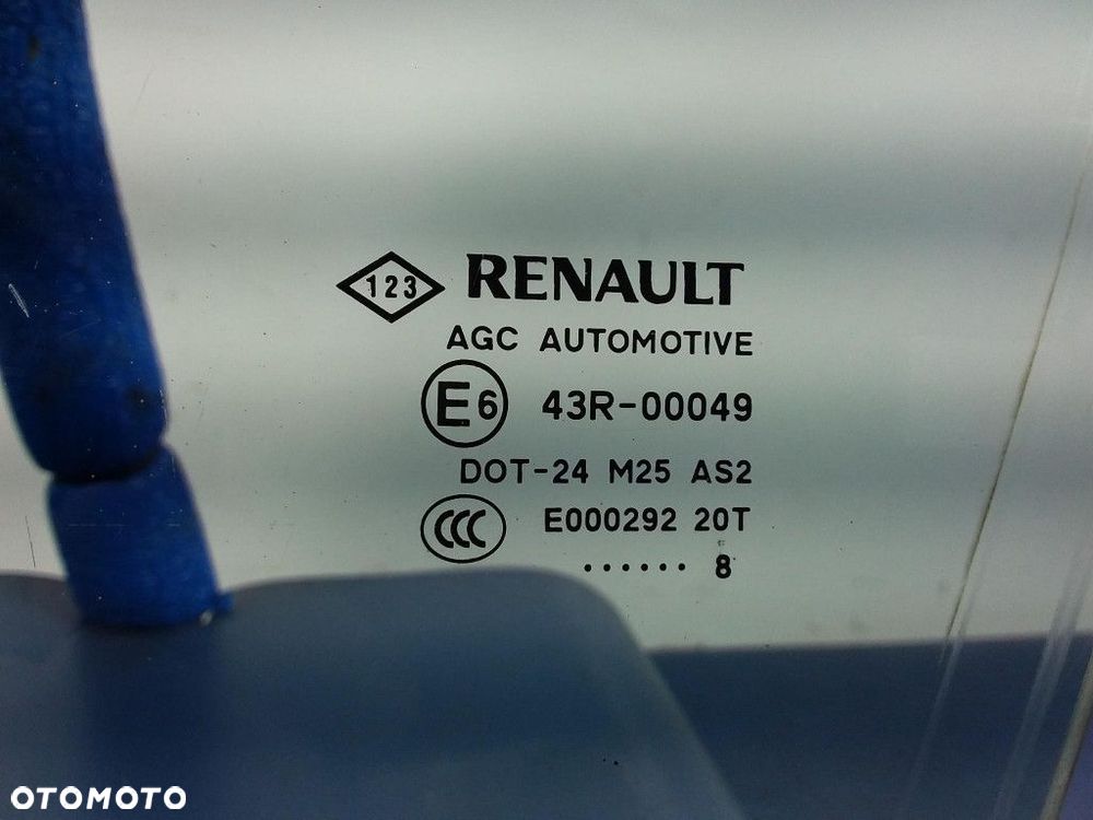 RENAULT LAGUNA III HB SZYBA DRZWI PRZÓD LEWA 08 - 2