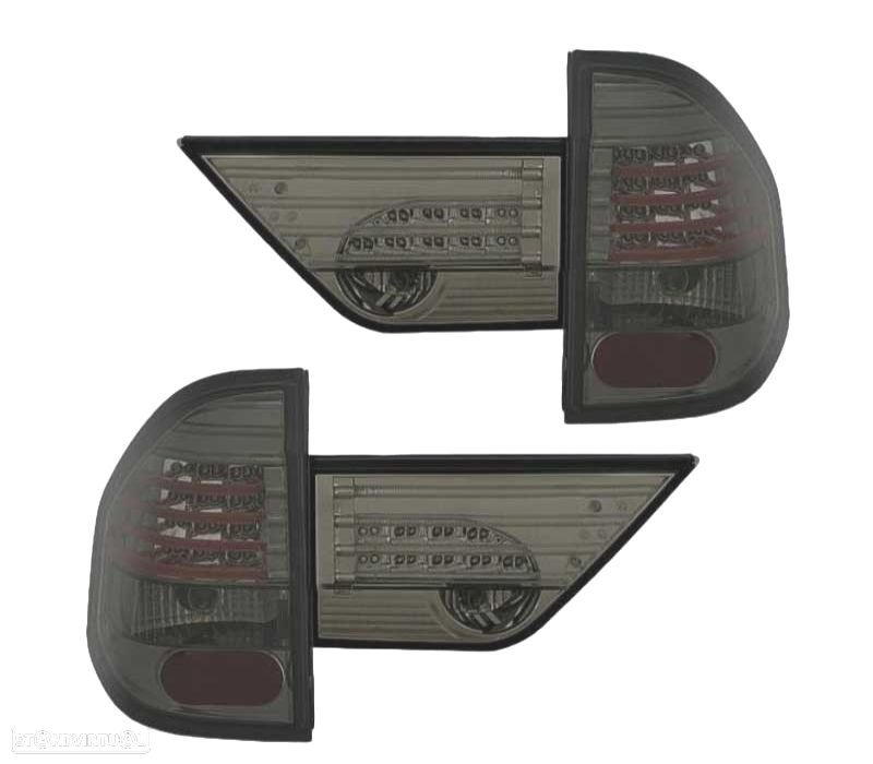 FAROLINS TRASEIROS LED PARA BMW X3 CROMADO ESCURECIDO - 1