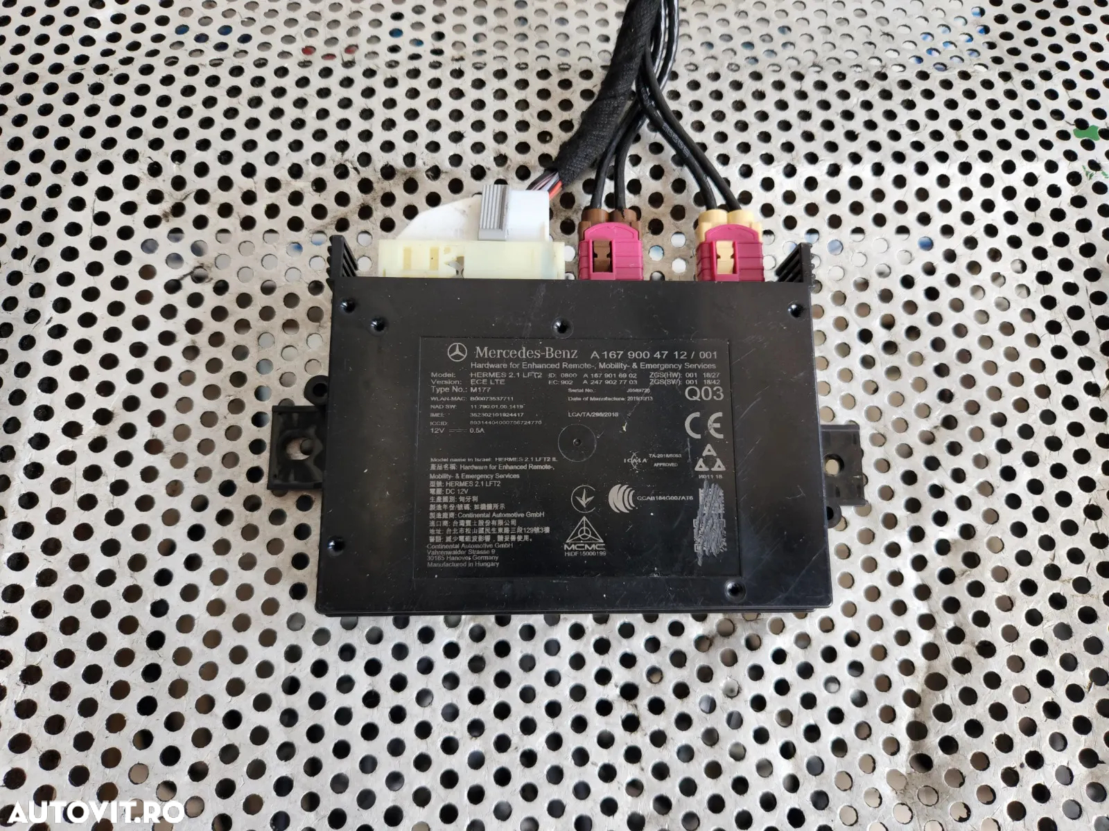 Calculator Modul ECU Control Bluetooth Mercedes C Class E Class W213 W238 GLC W253 X253 Cod A1679004712 Dezmembrez Mercedes GLC X253 W253 Volan Stanga Motor 654.920 - Dezmembrari Arad - 6