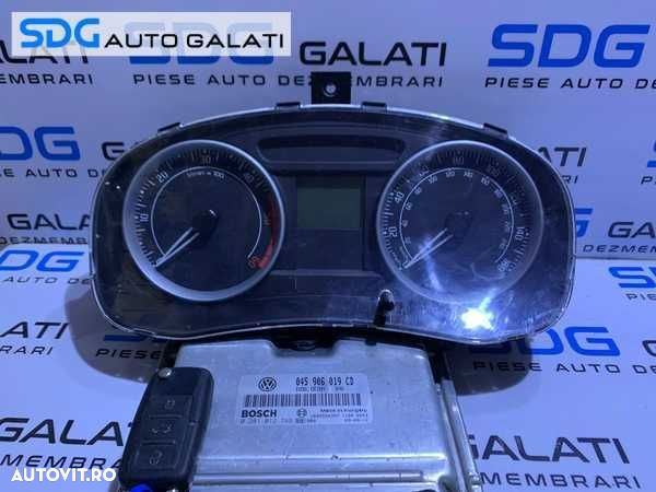 Kit Pornire ECU Calculator Motor cu Cip Cheie si Imobilizator Skoda Fabia 2 1.4 TDI BNV 2007 - 2010 Cod 045906019CD 0281012749 [L4410] - 1