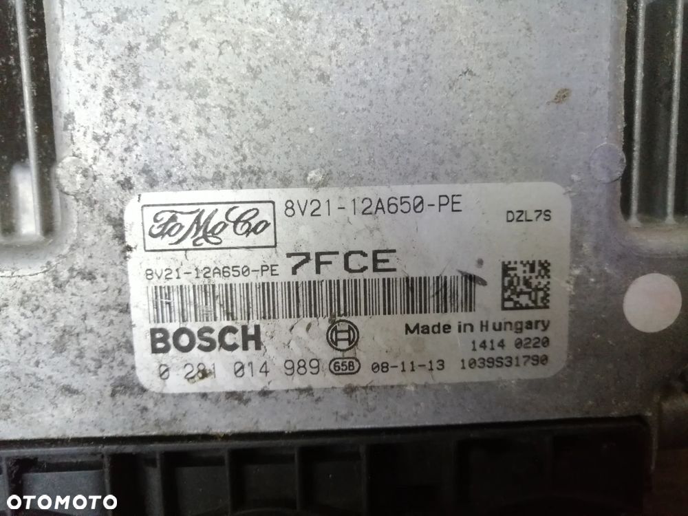 Ford Fiesta MK VII 1.6 TDCi sterownik silnika 8V21-12A650-PE 7FCE 0281014989 stacyjka klucze immo licznik i inne - 3