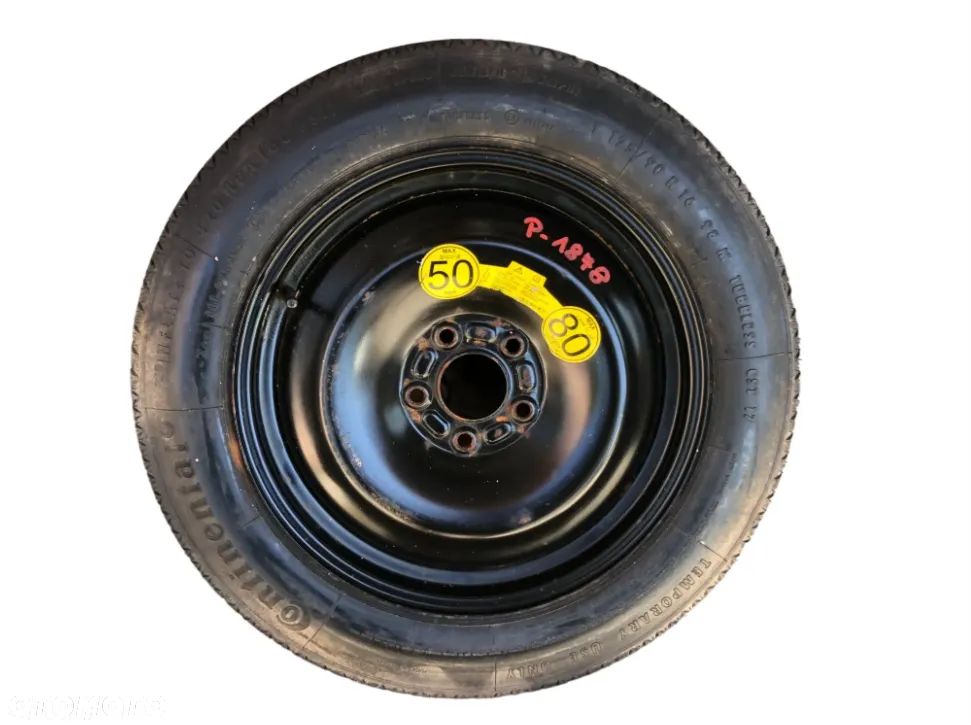 3886. Koło Zapasowe Dojazdowe 125/90 R16 5x108 63,4MM Ford Kuga C-Max Jaguar Volvo- Gwarancja Wysyłka - 1