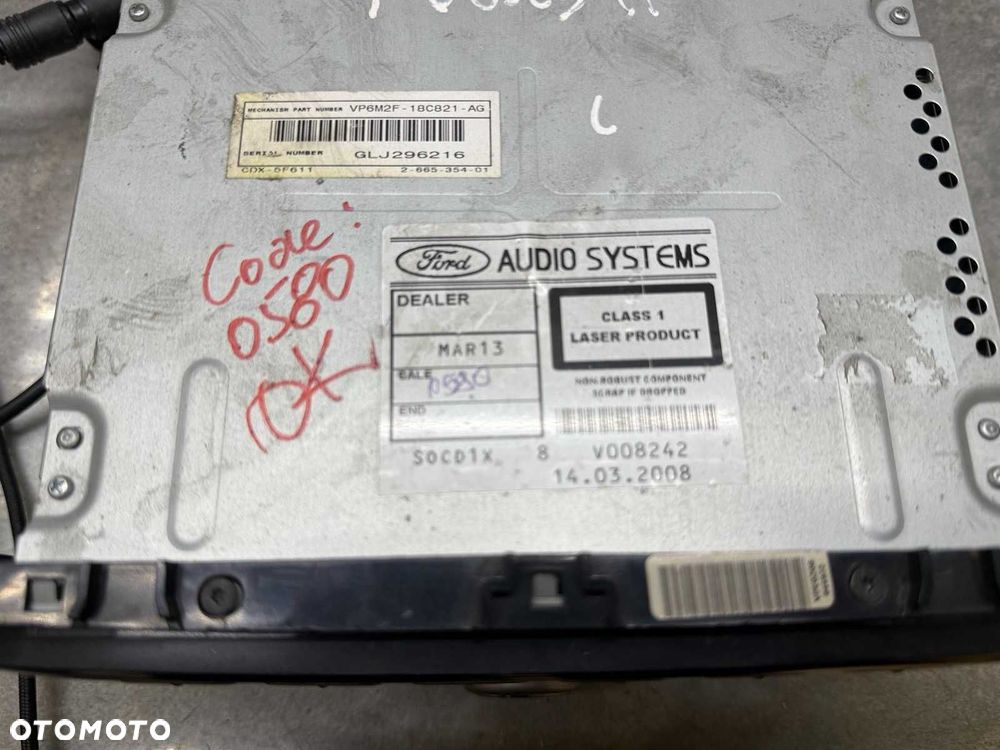 Fabryczne Radio Sony Ford Mondeo MK4 - 5