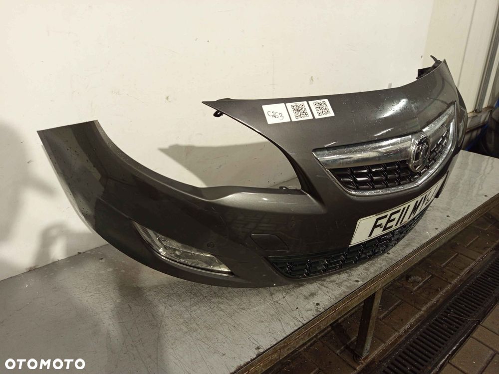 ^ ZDERZAK PRZÓD PRZEDNI OPEL ASTRA J 4 IV Z177 SZARY GRAFITOWY PDC CZUJNIKI HALOGENY - 3