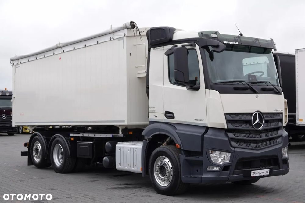 Mercedes-Benz ACTROS / 2545 / 6x2 / WYWROTKA 32 m3 / SZYBER DO ZBOŻA / ŁADOWNOŚĆ: 15.000 KG / OŚ SKRĘTNA + PODNOSZONA / EURO 6 - 12
