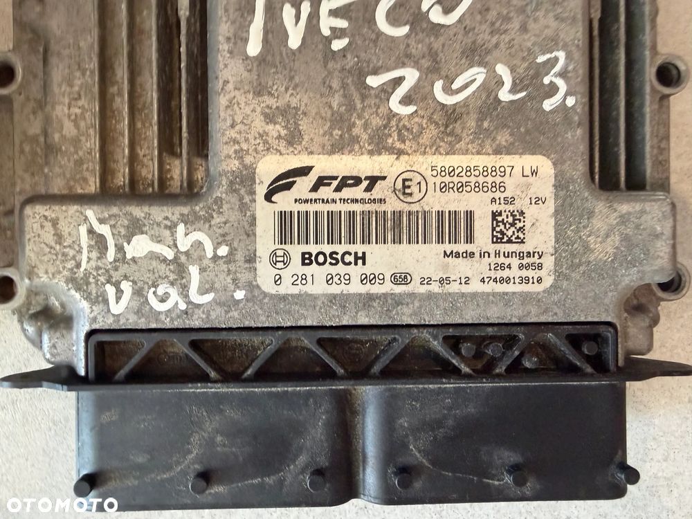 Iveco Daily 35s160 3,0 HPI 2-25r zestaw startowy sterownik 0281039009 - 2