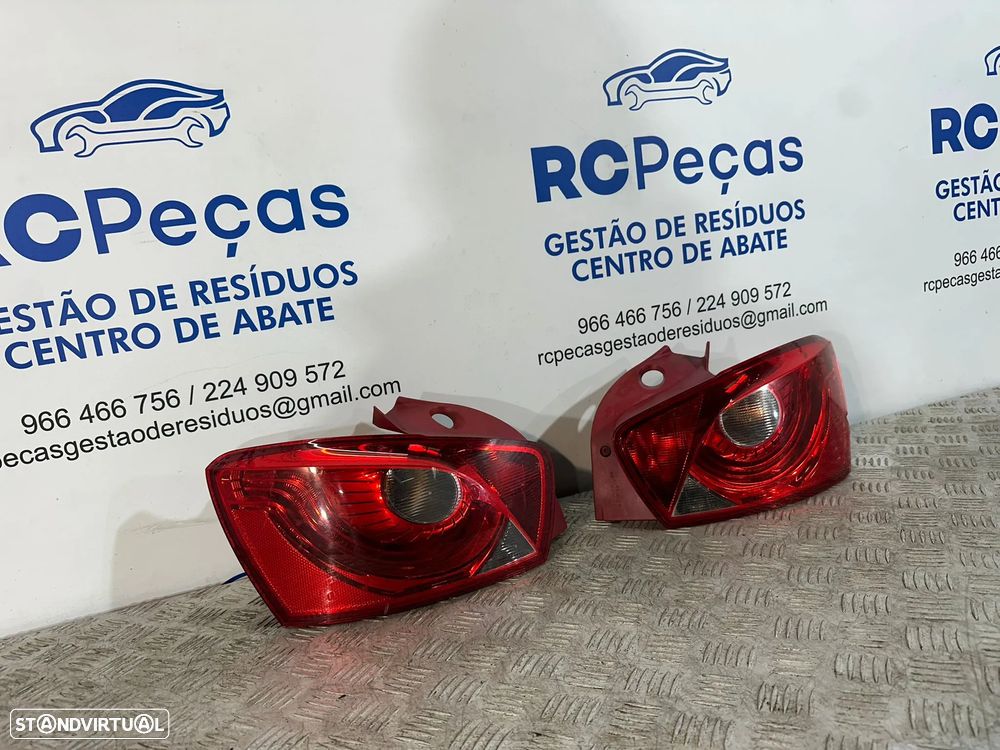 .Conjunto Farolins Led Tras Traseiro Direito Esquerdo Seat Ibiza 6J 5 Portas 6J4945111B 6J4945112B 2008 - 2017 - 2
