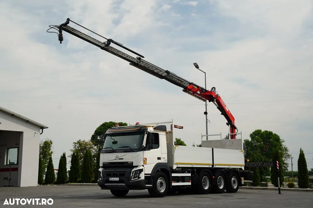 Volvo FMX 460 / 8x4 / LIVRARE - 6,1 M / HDS FASSI F 185 A.2.24 - 12,55 M / TRIDEM / MAX. CAPACITATE DE RIDICARE: 5.500 KG / TELECOMANDĂ / CAMERĂ / I-SHIFT / EURO 6 - 2