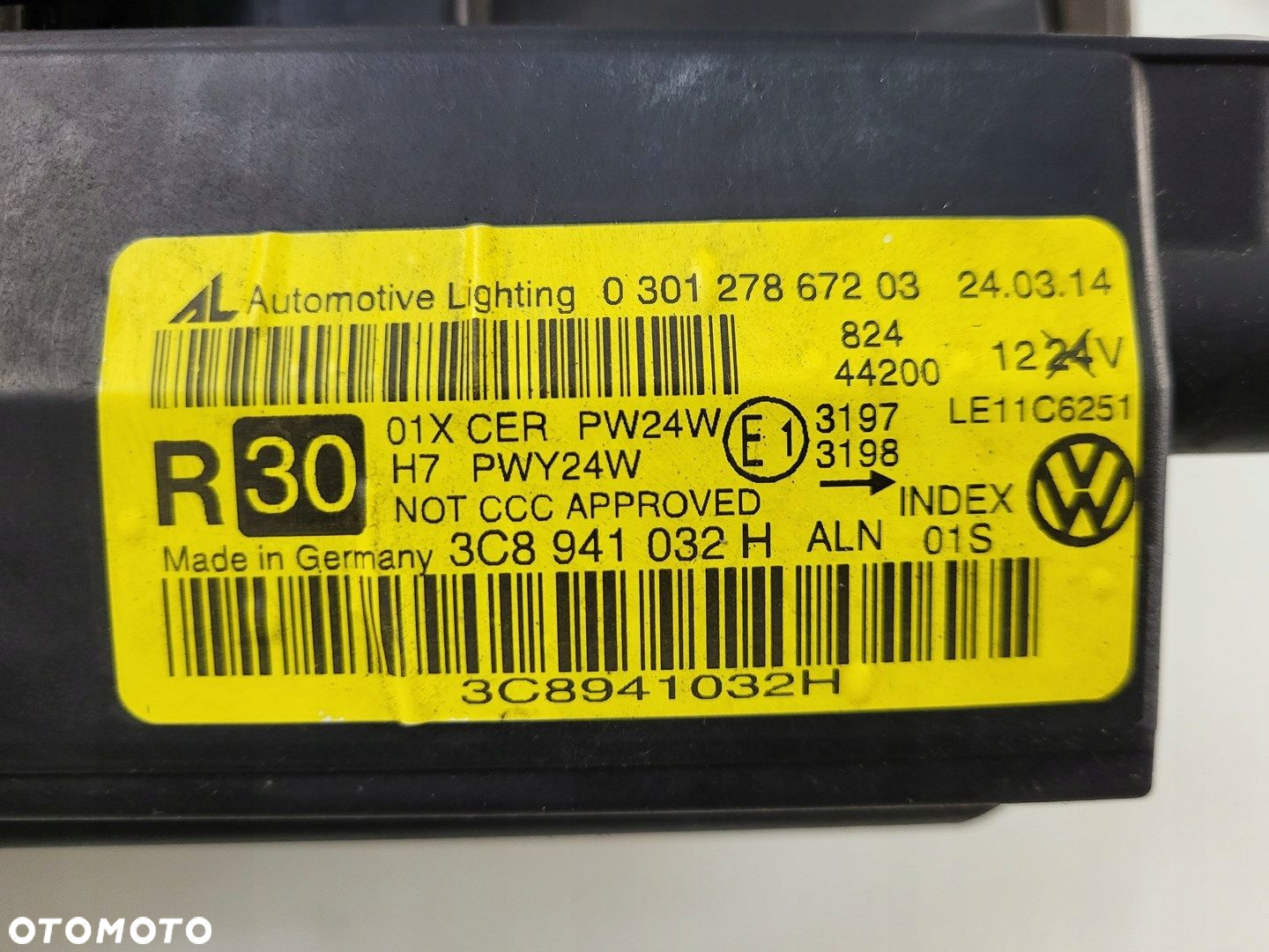 VW PASSAT CC B7 LIFT LAMPA XENON PRZETWORNICA PRAWY PRZÓD UK - 11