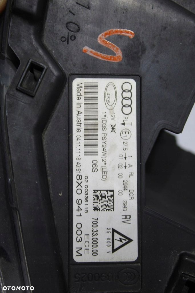 Audi A1 8X0 Xenon Lampa Przód Przednia Lewa Uszkodzona - 7
