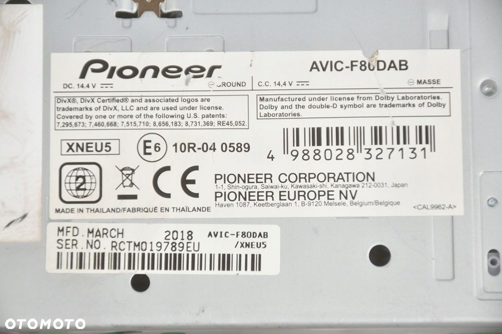 radio nawigacja * pionner avic-f80dab 2din 7" bluetooth - 4