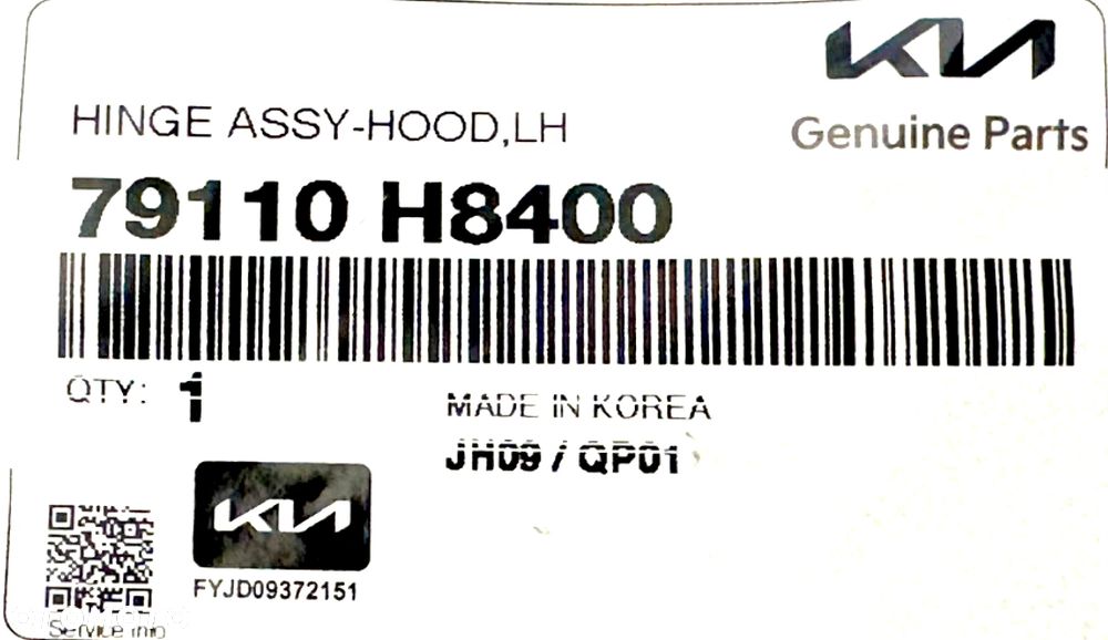 KIA STONIC YB 2017 - ZAWIASY ZAWIAS MASKI LEWY PRAWY L+R NOWE ORYGINAŁ OE - 5