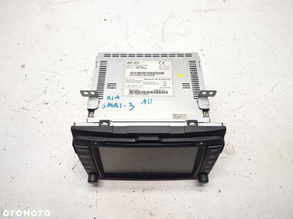 RADIO NAWIGACJA CD BLUETOOTH 96560-3U500 KIA SPORTAGE III 2010-2015r. ORYGINAŁ SPRAWNA - 4