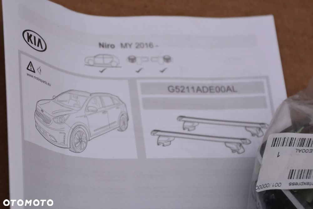 Kia Niro 2016  - bagażnik dachowy oryginał KIA Alu klucz - 6