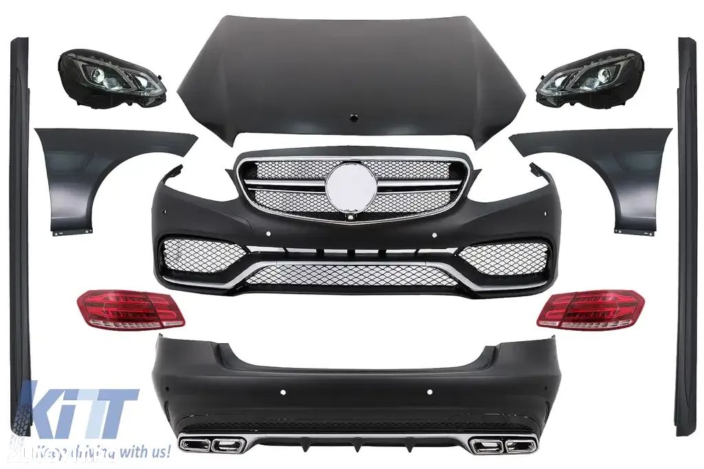 Pachet Mercedes E-Class W212 (2009-2012) Conversie la Facelift E63 Design - 1