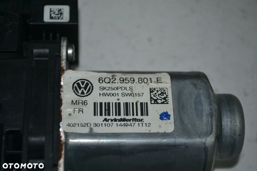 VW POLO 9N T5 SKODA FABIA II ROOMSTER SILNICZEK OPUSZCZANIA SZYB PRZÓD PRZEDNI PRAWY 6Q2959801E - 2