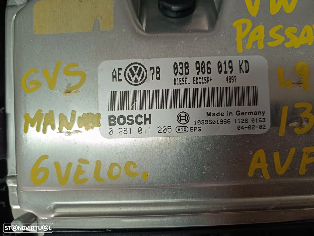 motor audi A4 1.9TDI 130cv - vw passat - AVF  caixa 6 velcidades GVS FYA FRK HCF - 13