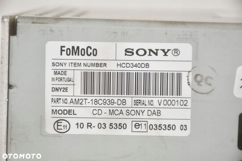 radio radioodtwarzacz * sony ford am2t-18c939-db - 5