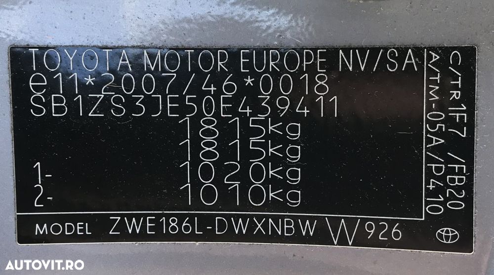 Toyota Auris 1.8 L VVT-i Sol+ - 8