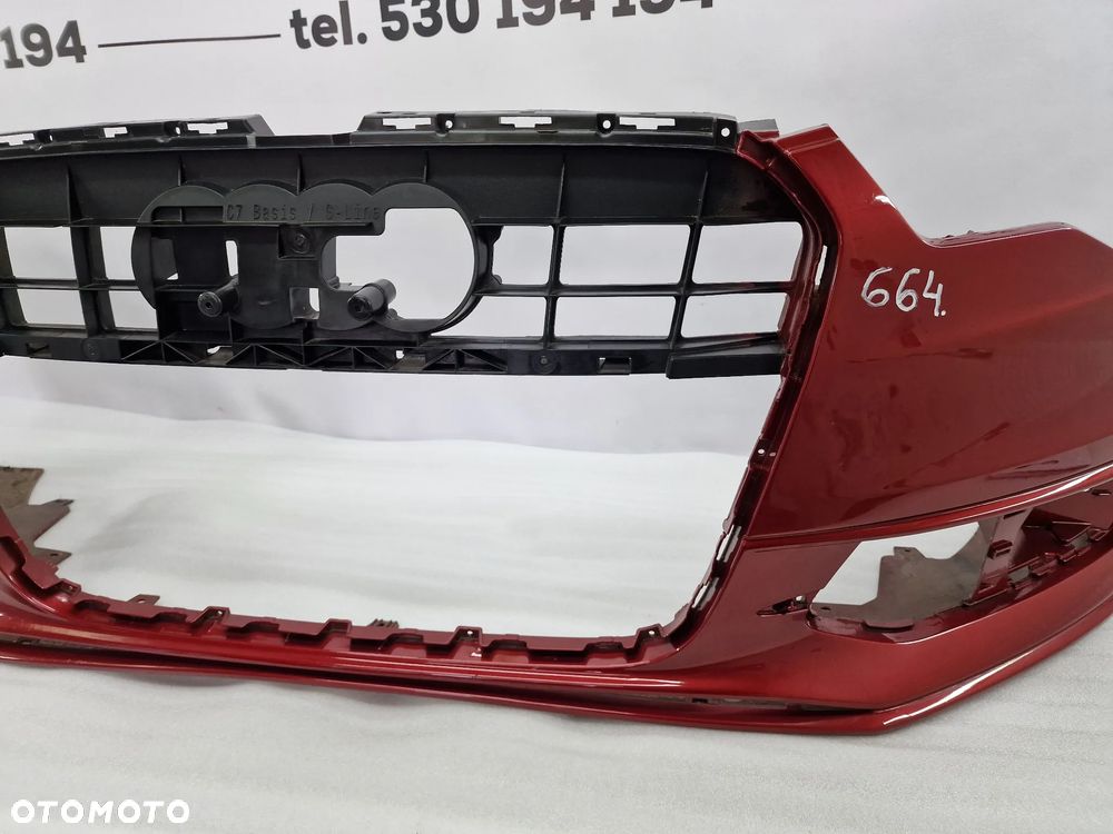 AUDI A6 C7 S-LINE 11- PRZED LIFT  ZDERZAK PRZEDNI PRZÓD NA SPRYSKI + 4X PDC  BORDO METALIK  , NR 4G0807437C , NR AUKCJI NZ664 - 9