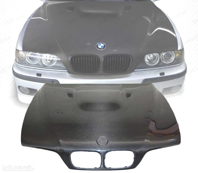 CAPÔ BMW E39 LOOK M3 E92 95-03 COM ENTRADA DE AR CARBONO - 1