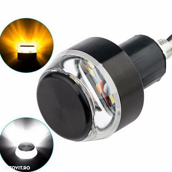 Capete Ghidon Moto Cu Semnalizare si Pozitie Cafe Racer Custom A290 - 4