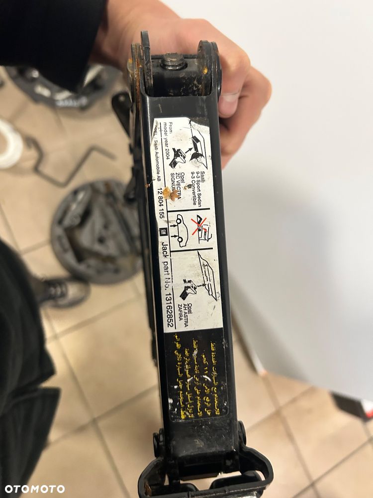 Opel Zafira A lewarek podnośnik zestaw naprawczy kola - 6